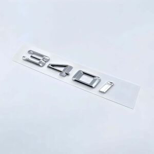 Motokrafta 340i Chrome Badge Emblem Logo Letter – Compatible with BMW 3 Series | Rear Trunk Boot Badge