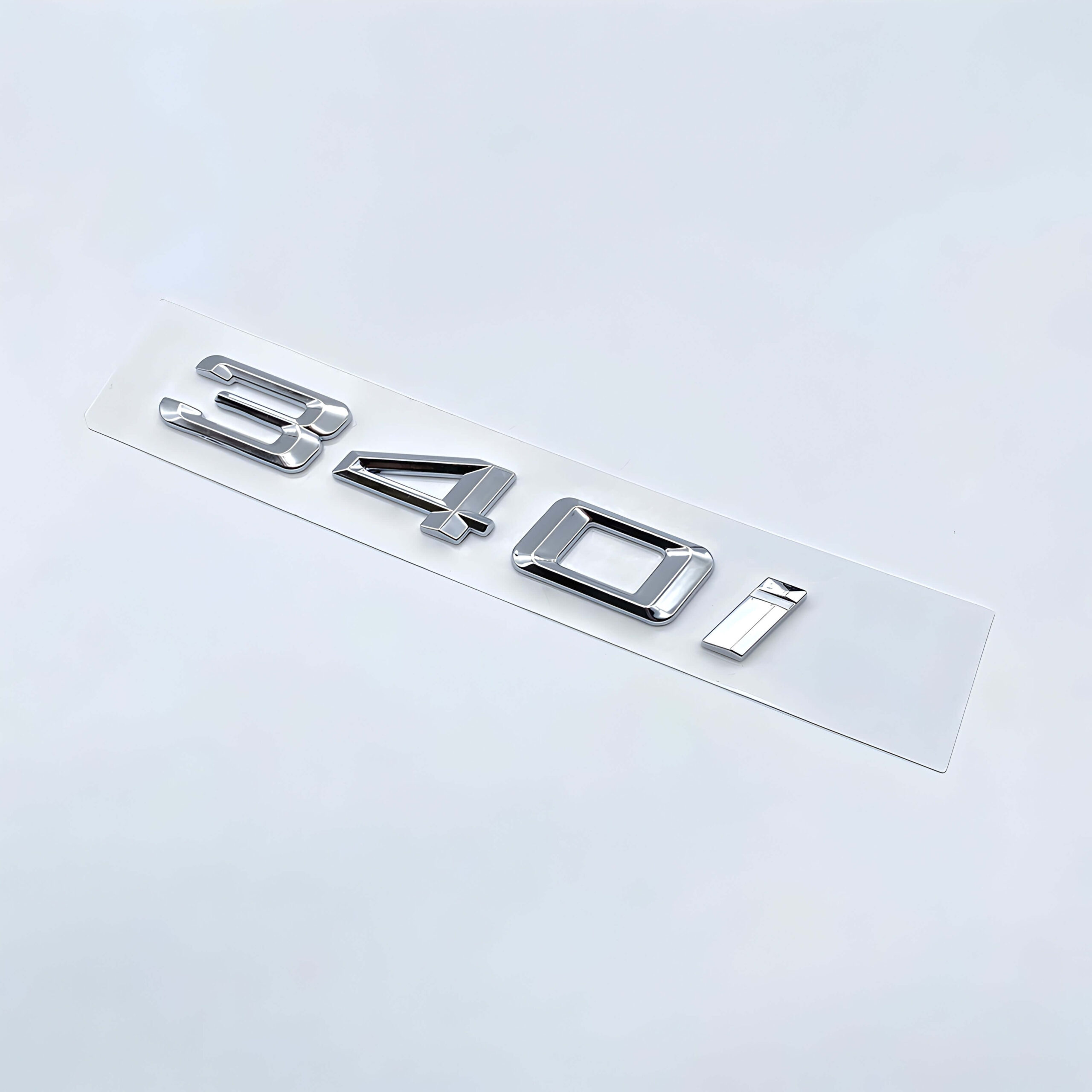 Motokrafta 340i Chrome Badge Emblem Logo Letter – Compatible with BMW 3 Series | Rear Trunk Boot Badge
