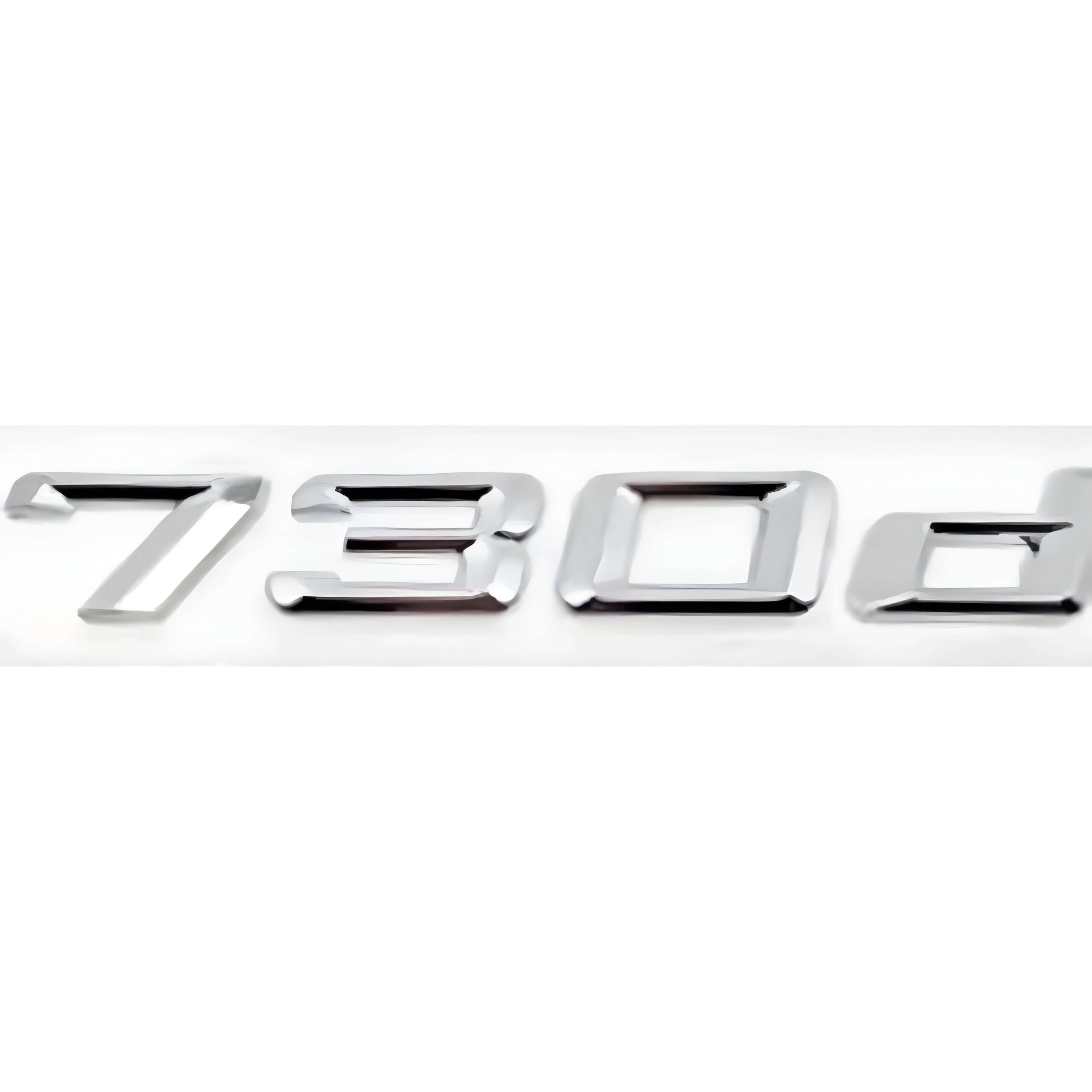 Motokrafta 730d Chrome Badge Emblem Logo Letter – Compatible with BMW 7 Series | Rear Trunk Boot Badge