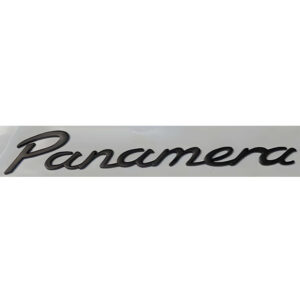 Motokrafta Porsche Panamera Glossy Black Letter Logo Badge Emblem Sticker – Rear Trunk Boot Nameplate | Aftermarket Styling Badge