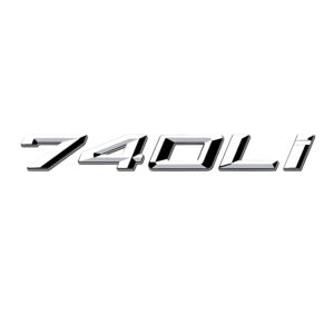 Motokrafta 740Li Chrome Badge Emblem Logo Letter – Compatible with BMW 7 Series | Rear Trunk Boot Badge