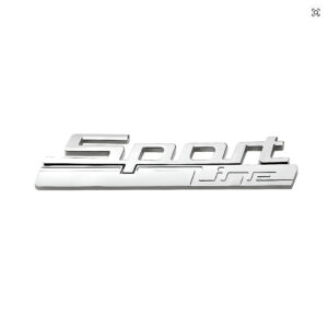 Motokrafta Sports Line Chrome Badge Emblem Logo Letter – Compatible with BMW | Exterior Styling Badge