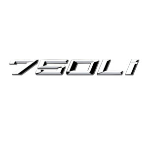 Motokrafta 750Li Chrome Badge Emblem Logo Letter – Compatible with BMW 7 Series | Rear Trunk Boot Badge