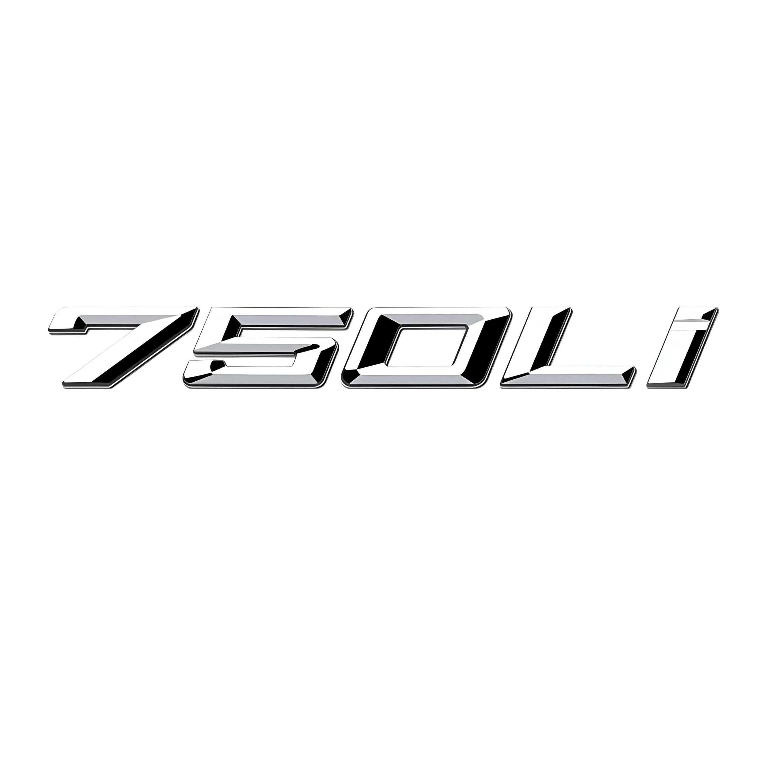 Motokrafta 750Li Chrome Badge Emblem Logo Letter – Compatible with BMW 7 Series | Rear Trunk Boot Badge