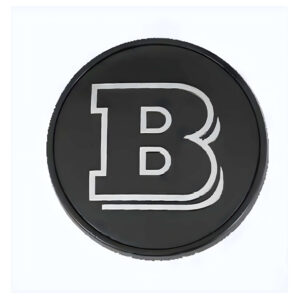 Motokrafta Brabus Style 55mm Alloy Wheel Hub Logo Badge Emblem Sticker – Compatible with Mercedes-Benz | Wheel Center Cap Badge