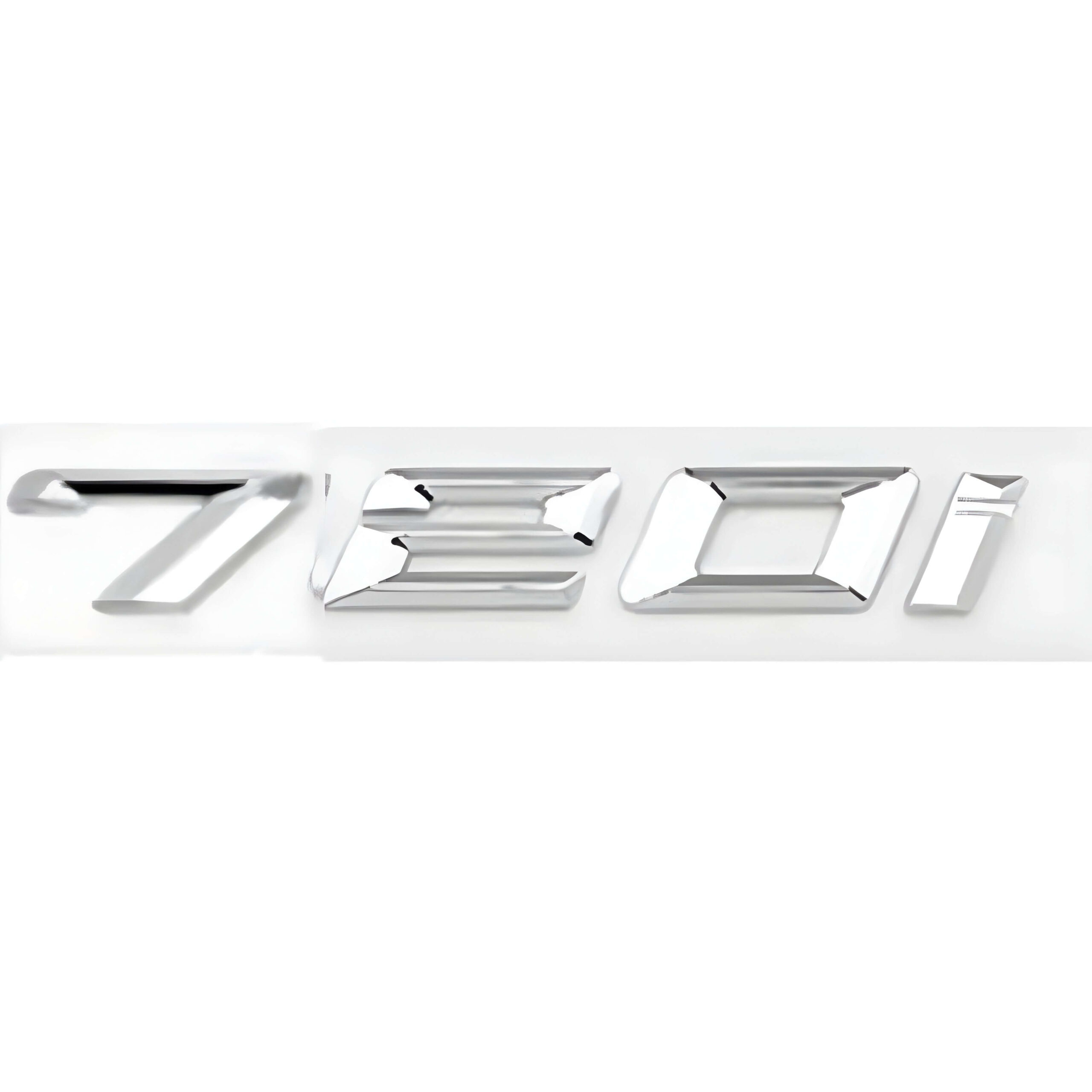 Motokrafta 720i Chrome Badge Emblem Logo Letter – Compatible with BMW 7 Series | Rear Trunk Boot Badge