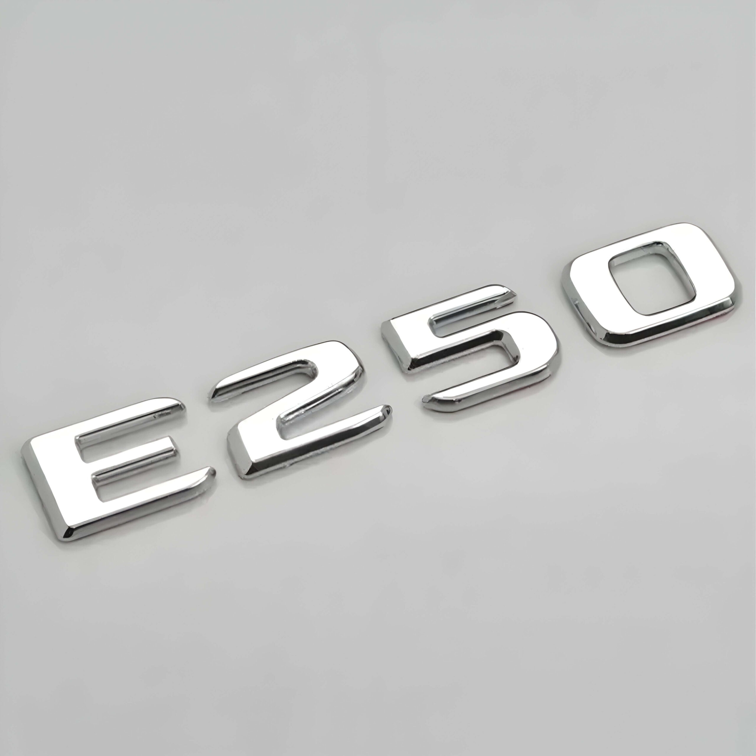 Motokrafta Chrome Trunk Letters Emblem Logo Badge – Compatible with Mercedes-Benz E250 | Boot Decal Sticker