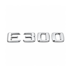 Motokrafta Chrome Trunk Letters Emblem Logo Badge – Compatible with Mercedes-Benz E300 | Boot Decal Sticker