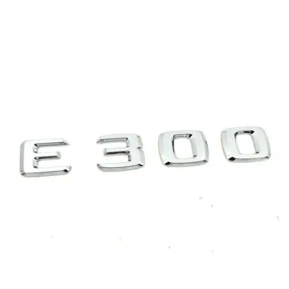 Motokrafta Chrome Trunk Letters Emblem Logo Badge – Compatible with Mercedes-Benz E300 | Boot Decal Sticker