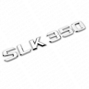 Motokrafta SLK350 Chrome Letter Logo Badge Emblem Sticker – Compatible with Mercedes-Benz | Rear Trunk Boot Nameplate