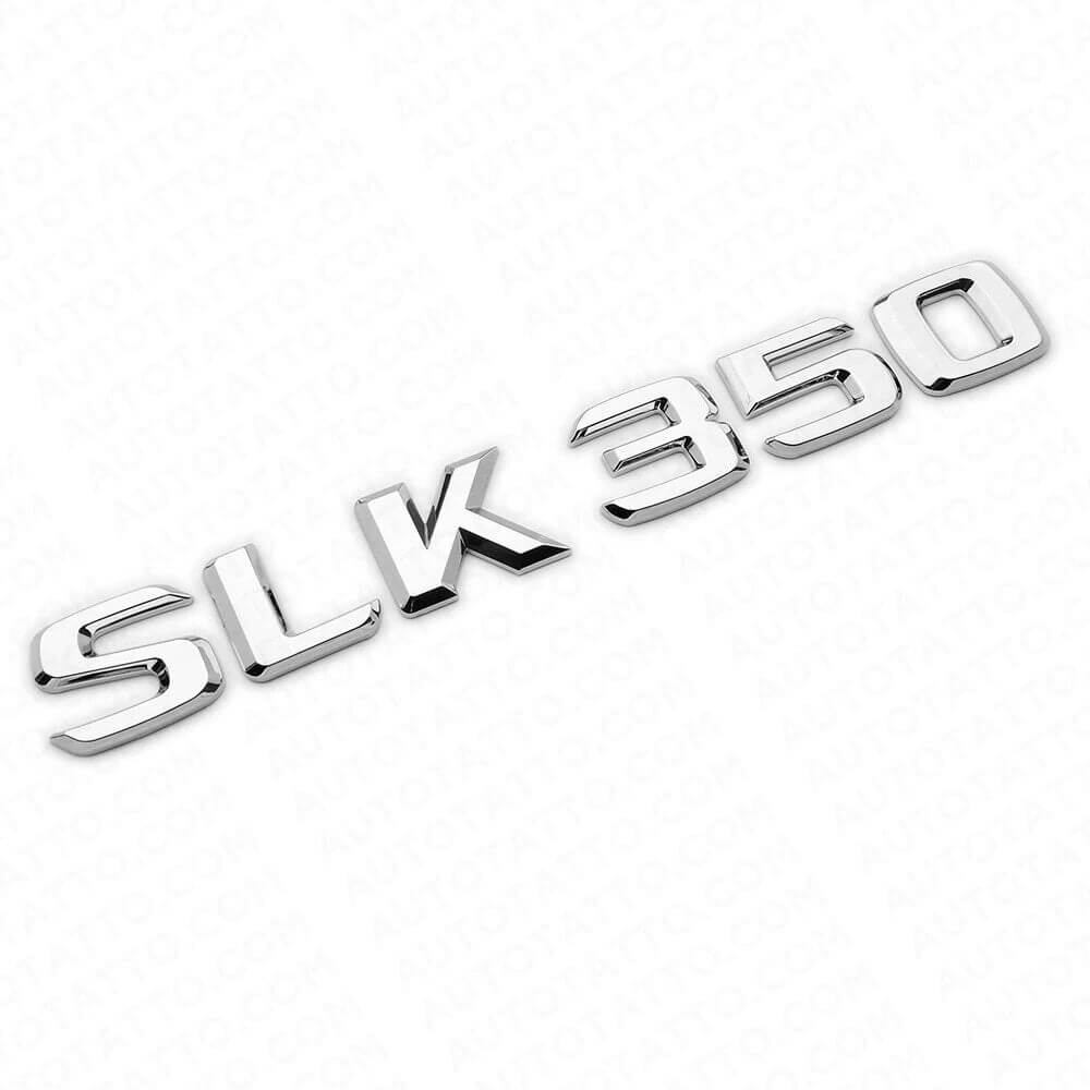 Motokrafta SLK350 Chrome Letter Logo Badge Emblem Sticker – Compatible with Mercedes-Benz | Rear Trunk Boot Nameplate