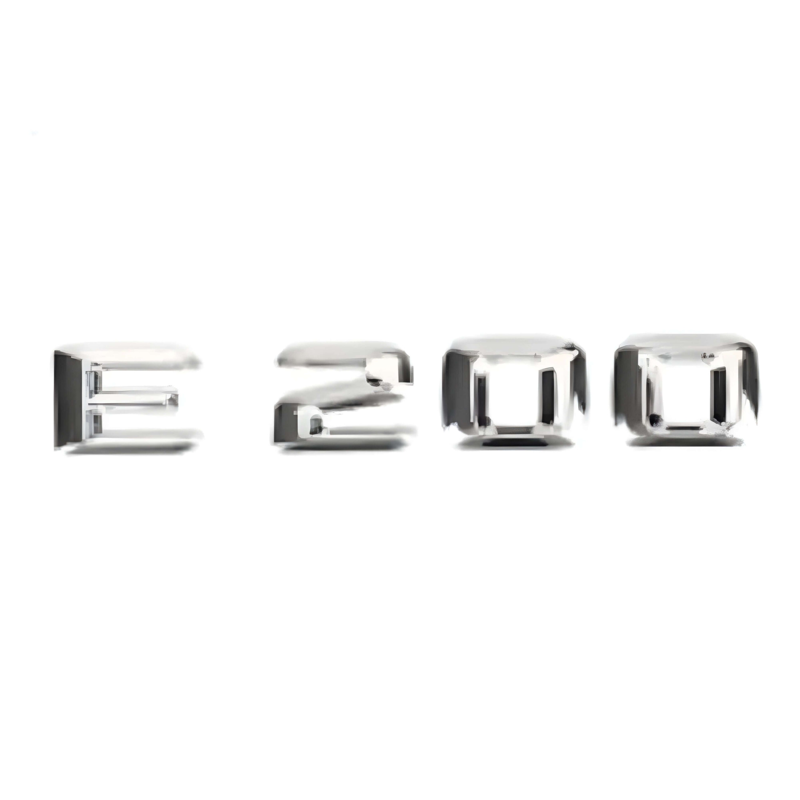 Motokrafta Chrome Trunk Letters Emblem Logo Badge – Compatible with Mercedes-Benz E200 | Boot Decal Sticker
