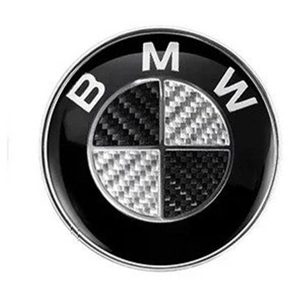 Motokrafta Black Carbon Fiber Steering Wheel Badge Emblem Logo – Compatible with BMW | Steering Wheel Logo