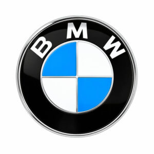 Motokrafta 95mm Front & Rear Hood Trunk Badge Emblem – Compatible with BMW Cars | Blue & White Roundel Style Logo