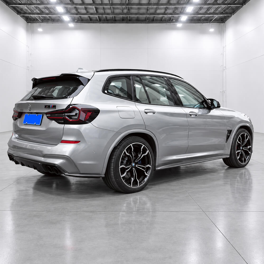 Motokrafta M Sport Side Skirts Running Board Side Lip – Compatible with BMW X3 G01 (2018–2022) | Glossy Black Side Skirt Extension - Image 2
