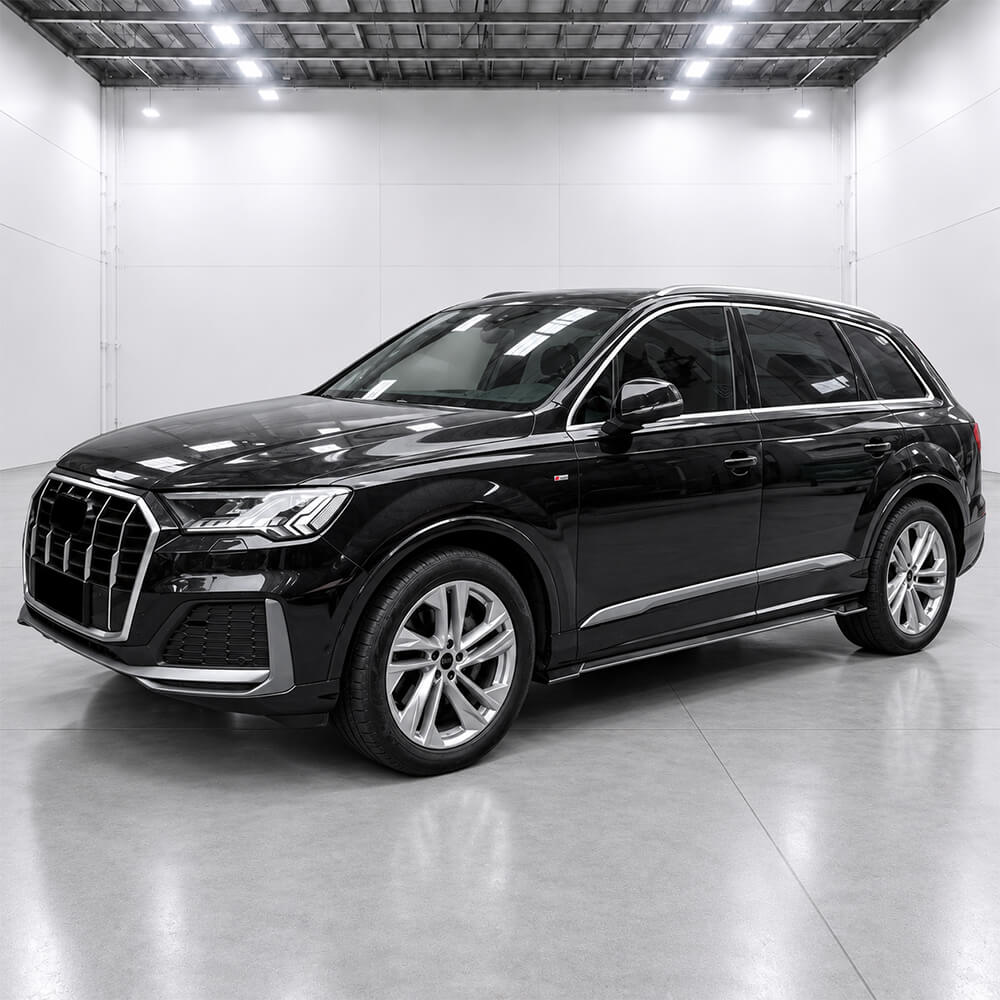 Motokrafta Glossy Black Side Skirt Splitter Trim Running Board – Compatible with Audi Q7 SQ7 MK2.5 (2020+) | Side Skirt Extension - Image 2