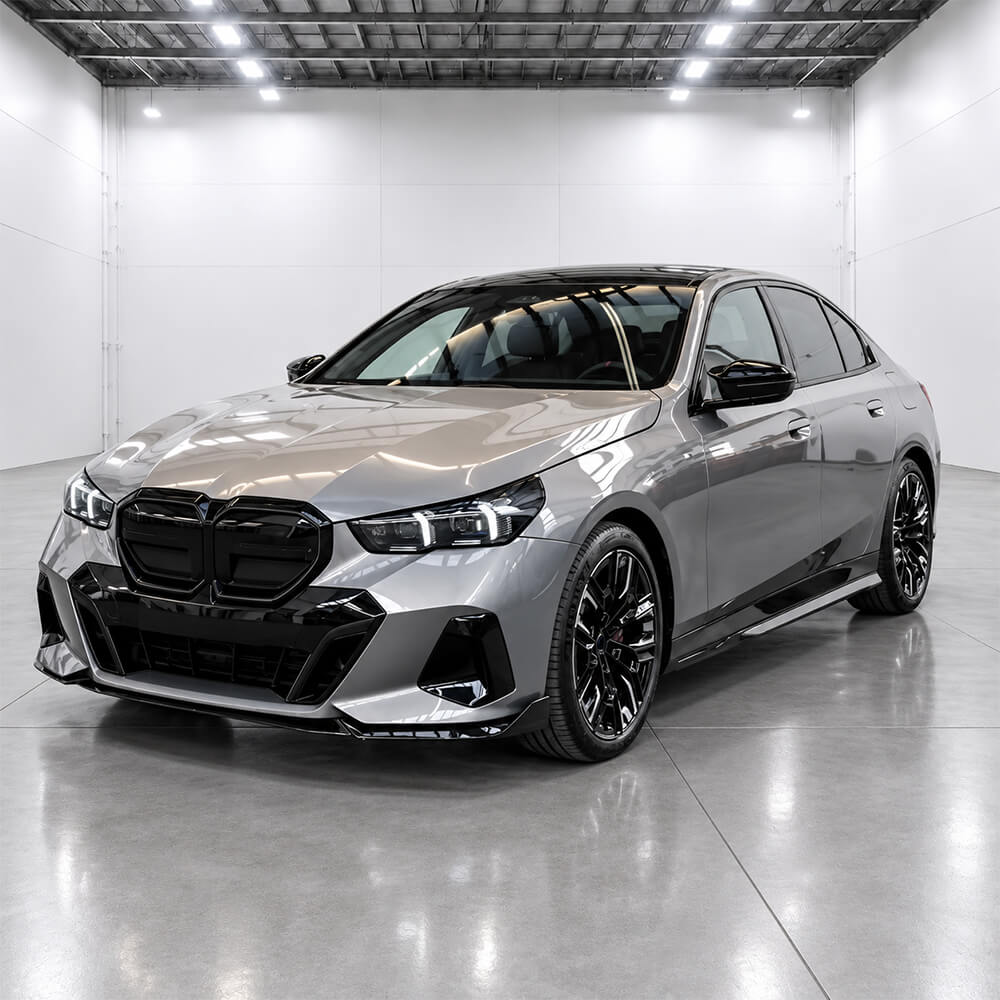 Motokrafta M Performance M Sport MT MP M5 Style Carbon Fiber Look Side Skirt Splitter Extension – Compatible with BMW 5 Series G60 (2024+) | Side Skirt Lip - Image 2