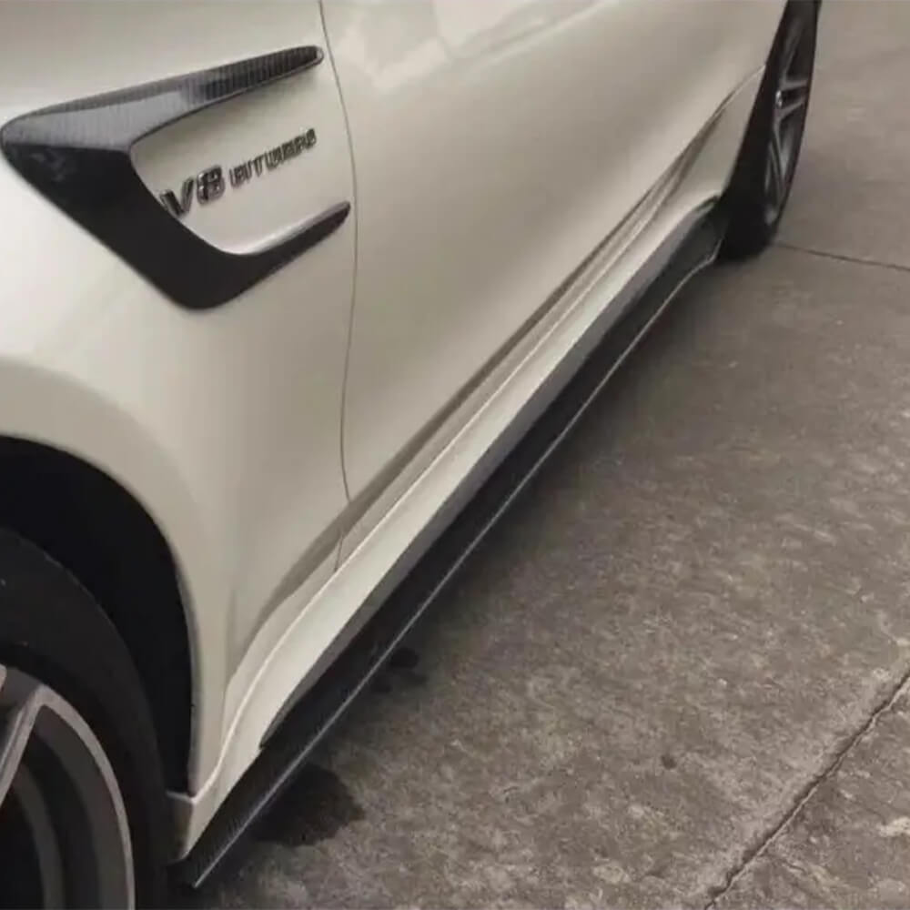 Motokrafta Style Real Carbon Fiber Side Skirts Splitter Running Board – Compatible with Mercedes-Benz C-Class W205 C205 (2015–2021) | Side Skirt Extension - Image 2